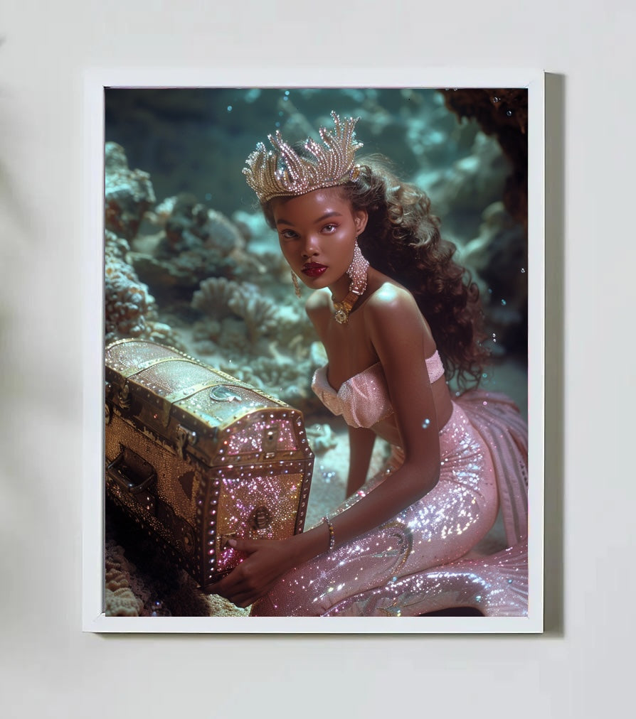 Black Mermaid with Treasure 2
