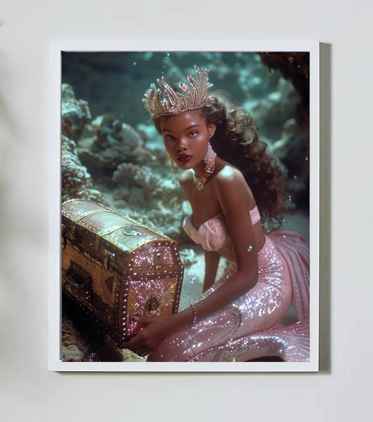 Black Mermaid with Treasure 2